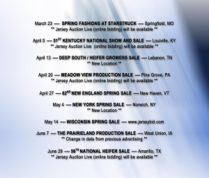 2013 JMS Spring Sale Calendar - New Locations / New Sales / GREAT JERSEY EVENTS!