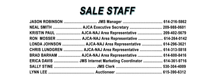 Any sale staff would be happy to take 