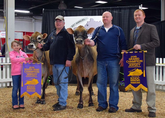 Grand Champion of the Kentucky National Jersey Show was Lot 44 from Brian Call, OH. Reserve was Lot 30, from Samantha Ropp, IL