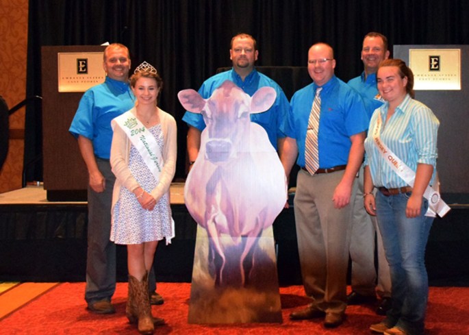 Lot 12 - Mount Rock Dividend Justina{4} was consigned by Mains Dairy and was sold for $8300. Sexing Technologies purchased this "Dividend" heifer.