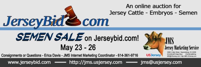 Do you, or someone you know, have extra Jersey semen in your tank? Maybe you have an unusual or older sire you think someone might be interested in? Buying or Selling - check in on this online sale next week!